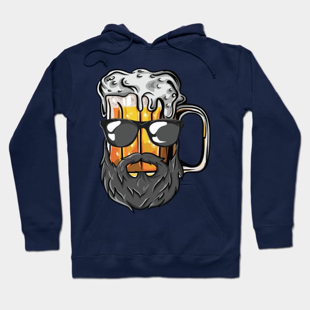 Funny Craft Beer Drunk Uncle Beard Bearded Druncle Hoodie by Freid